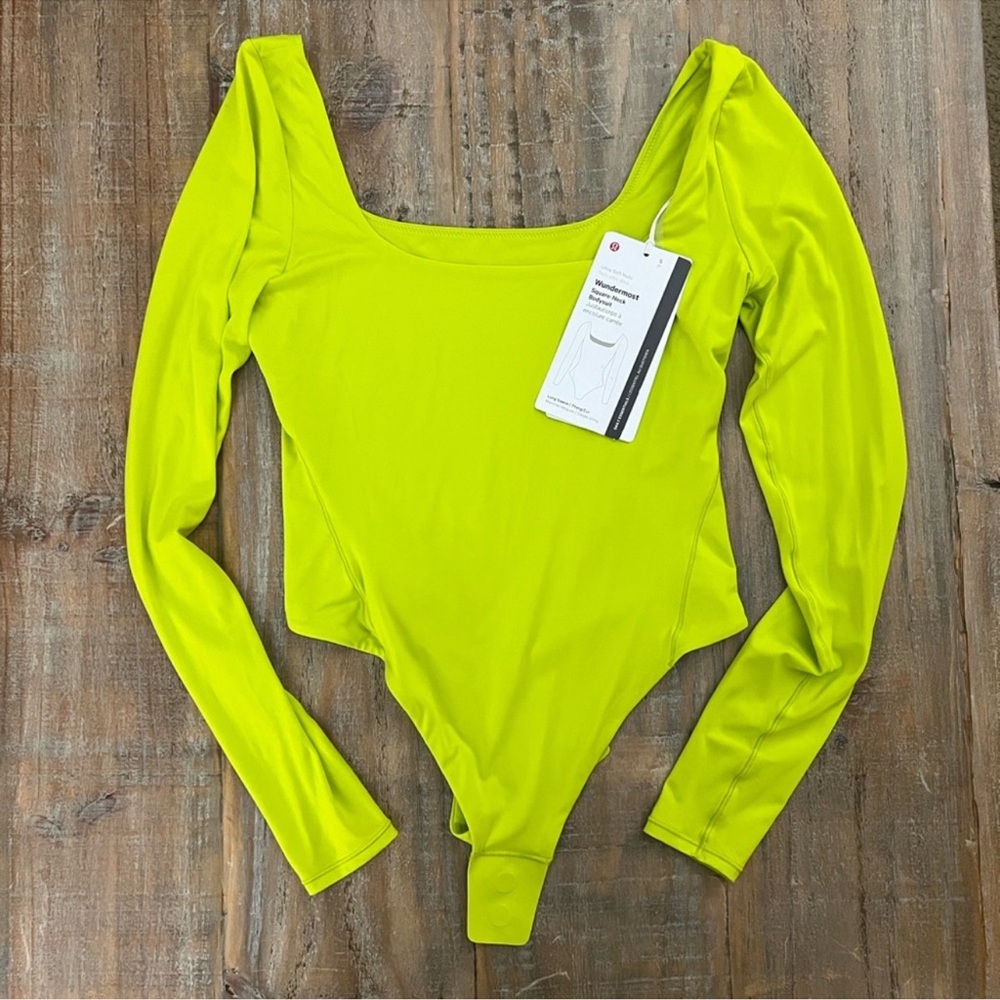 Lululemon Bright Lime Long Sleeve Bodysuit